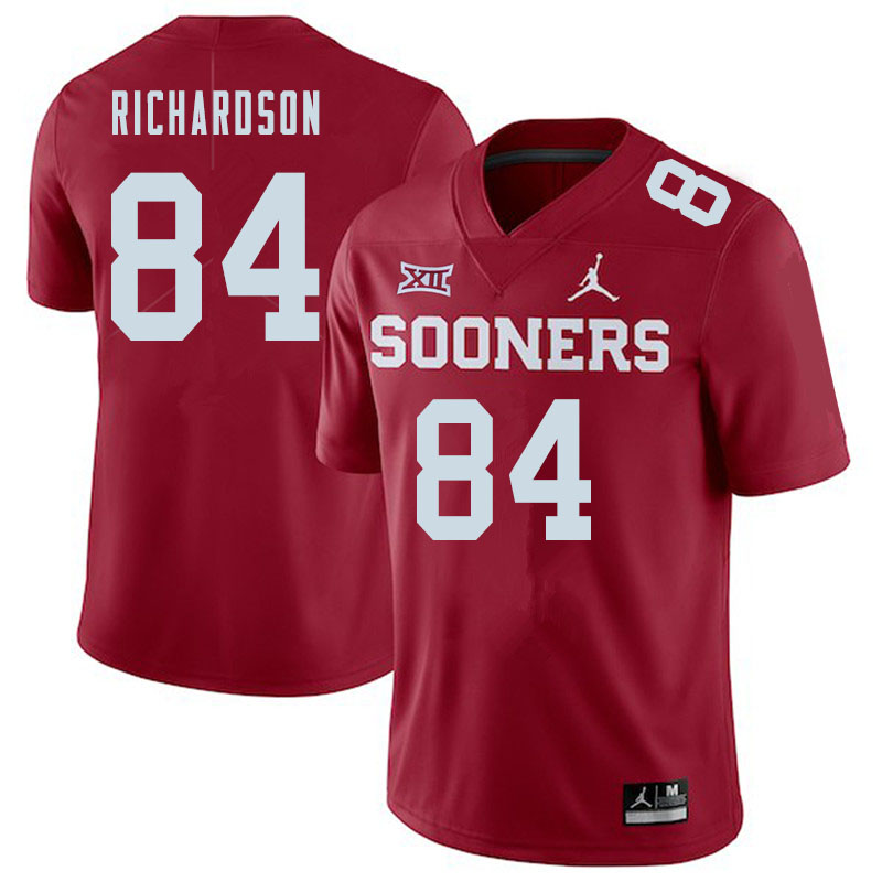 Jordan Brand Men #84 Kyre Richardson Oklahoma Sooners College Football Jerseys Sale-Crimson